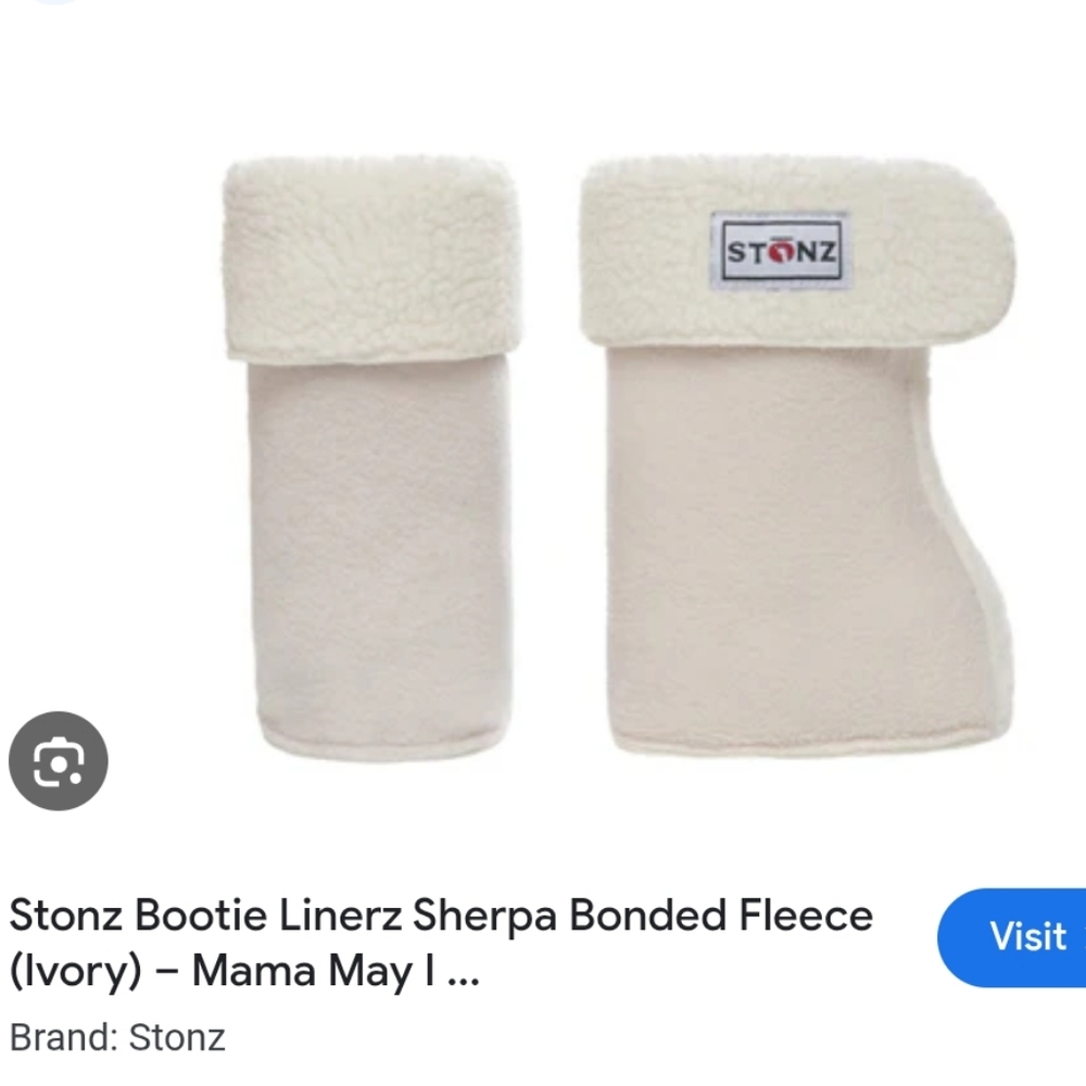 Stonz Bootie Liner Sherpa Bonded Fleece (Ivory)